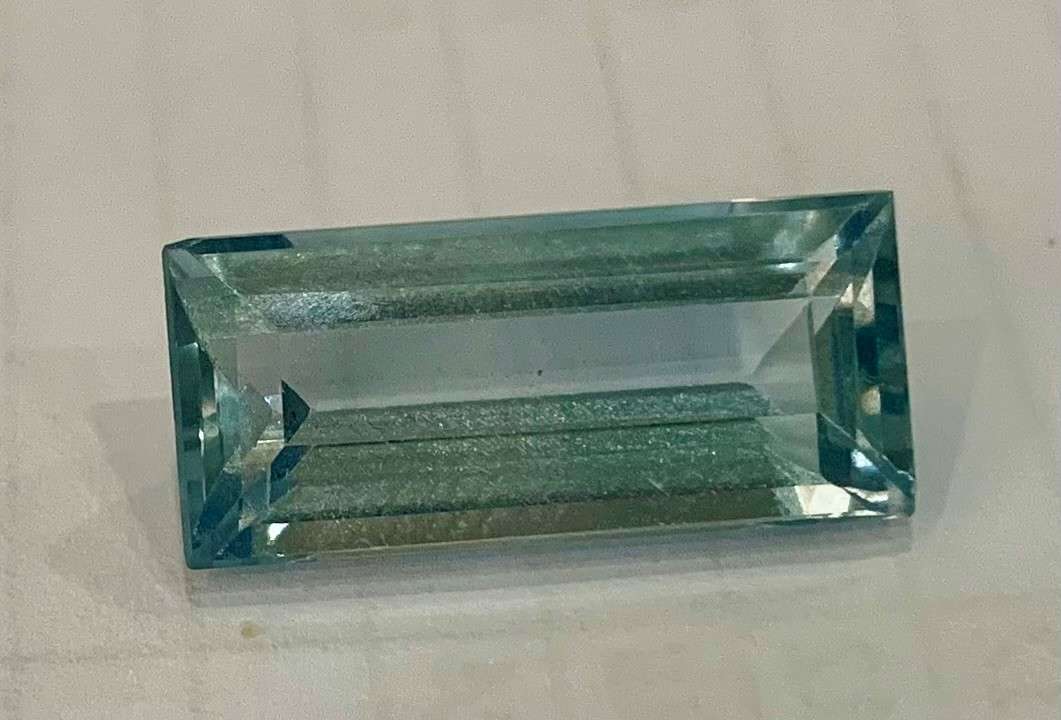 Natural 10.30 Ct Aquamarine Excellent Baguette Gemstone