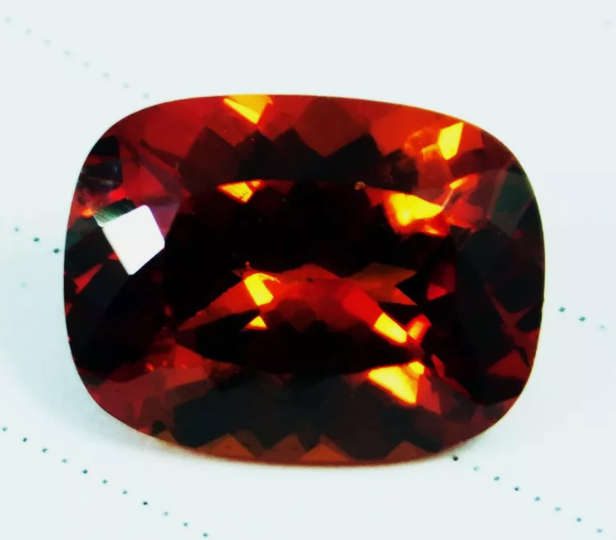 8.95 Cts Rosewood Red Tourmaline Cushion