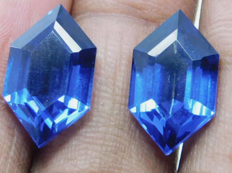 21.60ct Fancy Cut Sapphire Pair. GIR Certified