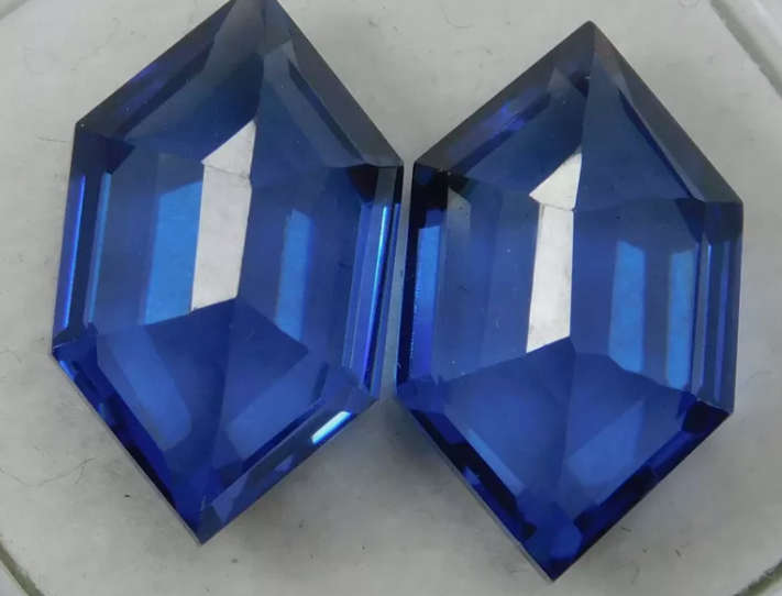 21.60ct Fancy Cut Sapphire Pair. GIR Certified