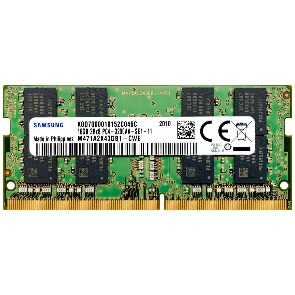 Samsung DDR4 SODIMM 16GB 2Rx8 3200