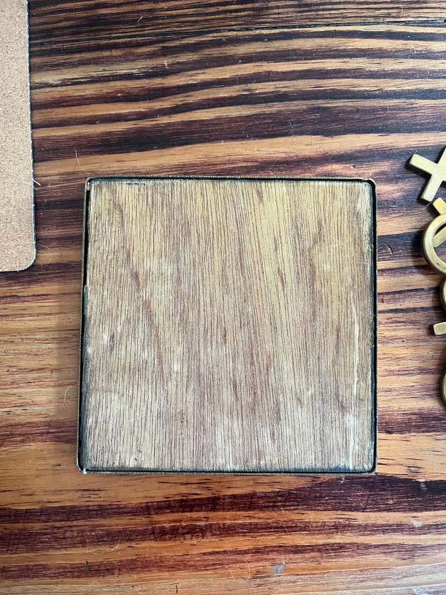 Vintage brass tic tac toe game