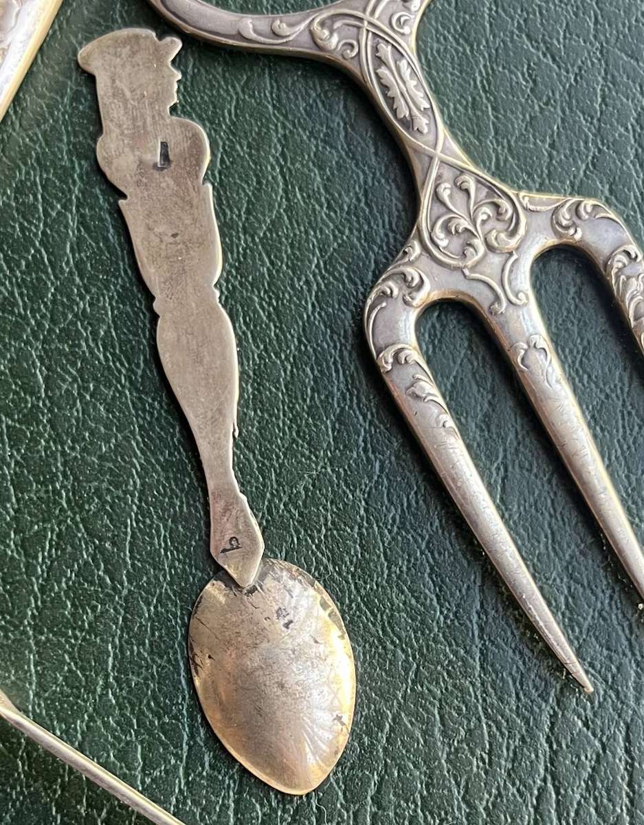 Vintage egyptian silver spoon