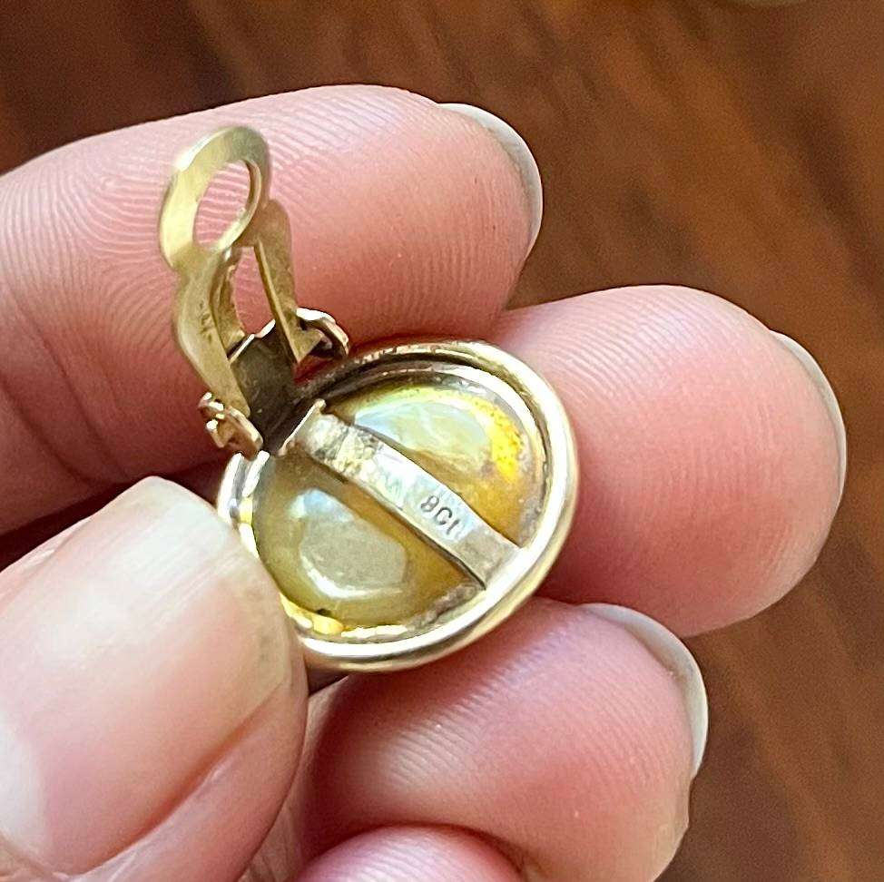 Vintage 9ct / 14ct pearl earrings