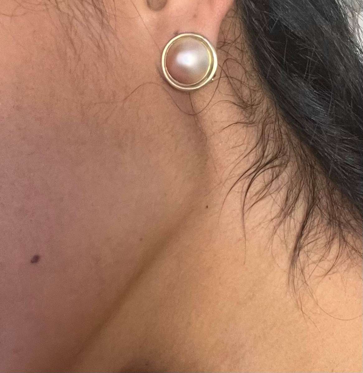 Vintage 9ct / 14ct pearl earrings