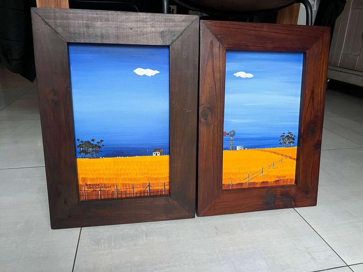 2 x Antoinette Ohlenschlager paintings