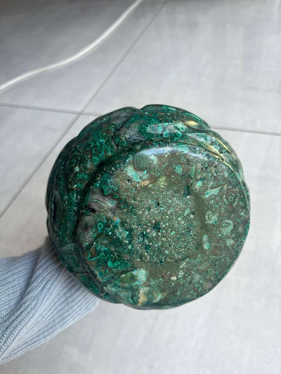 Heavy Malachite vase
