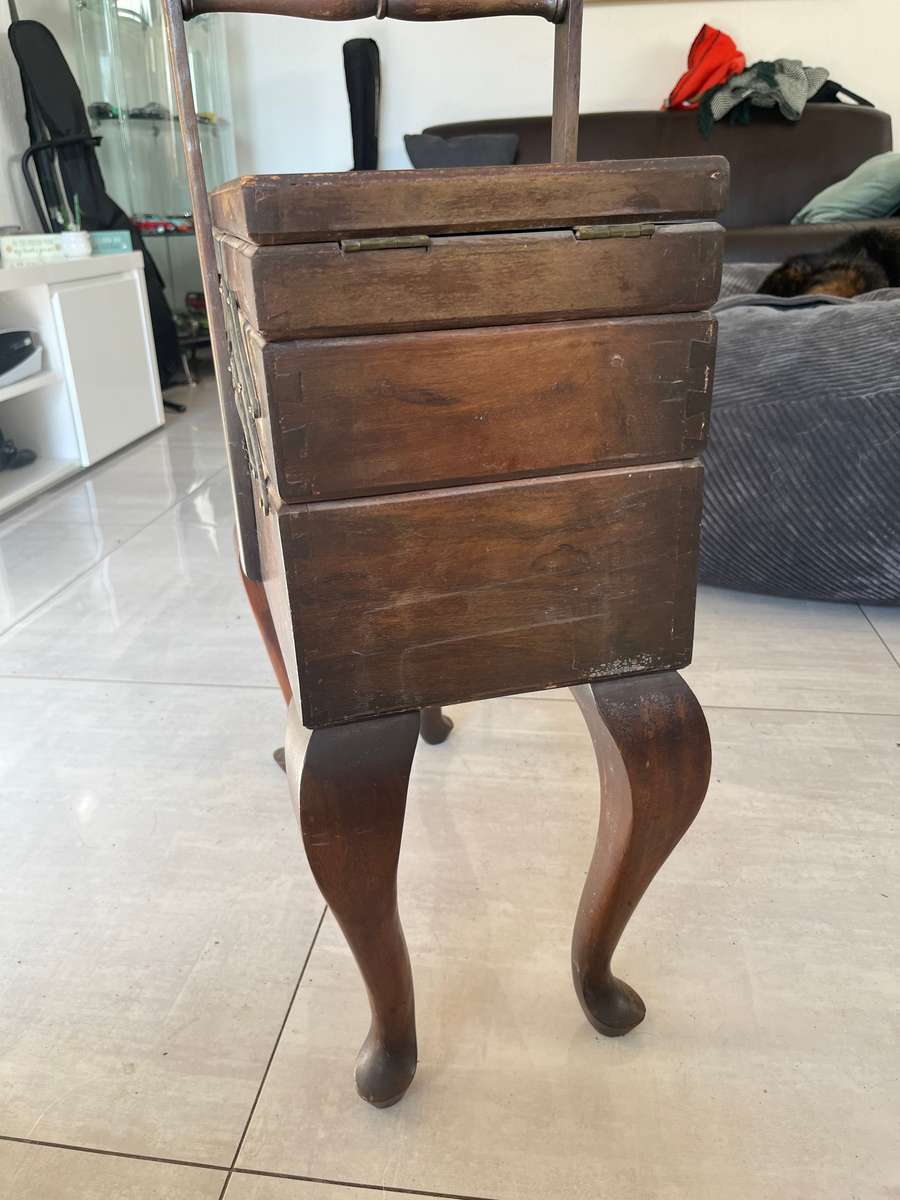 Vintage accordion sewing box