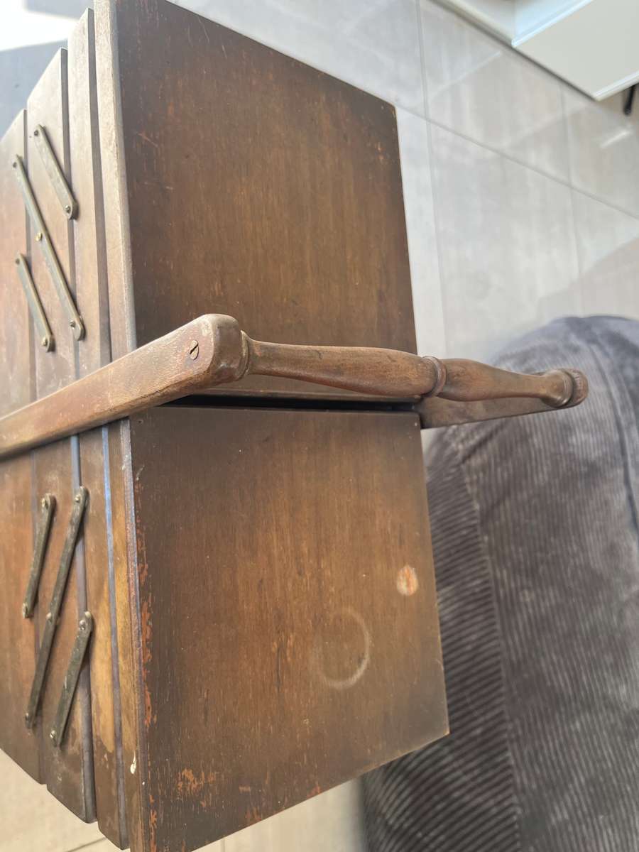 Vintage accordion sewing box