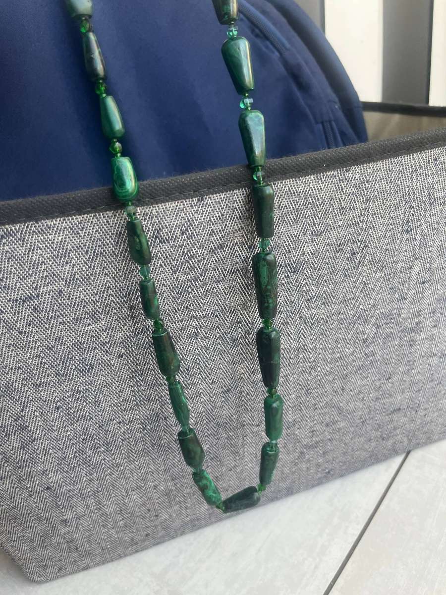 Heavy malachite necklace