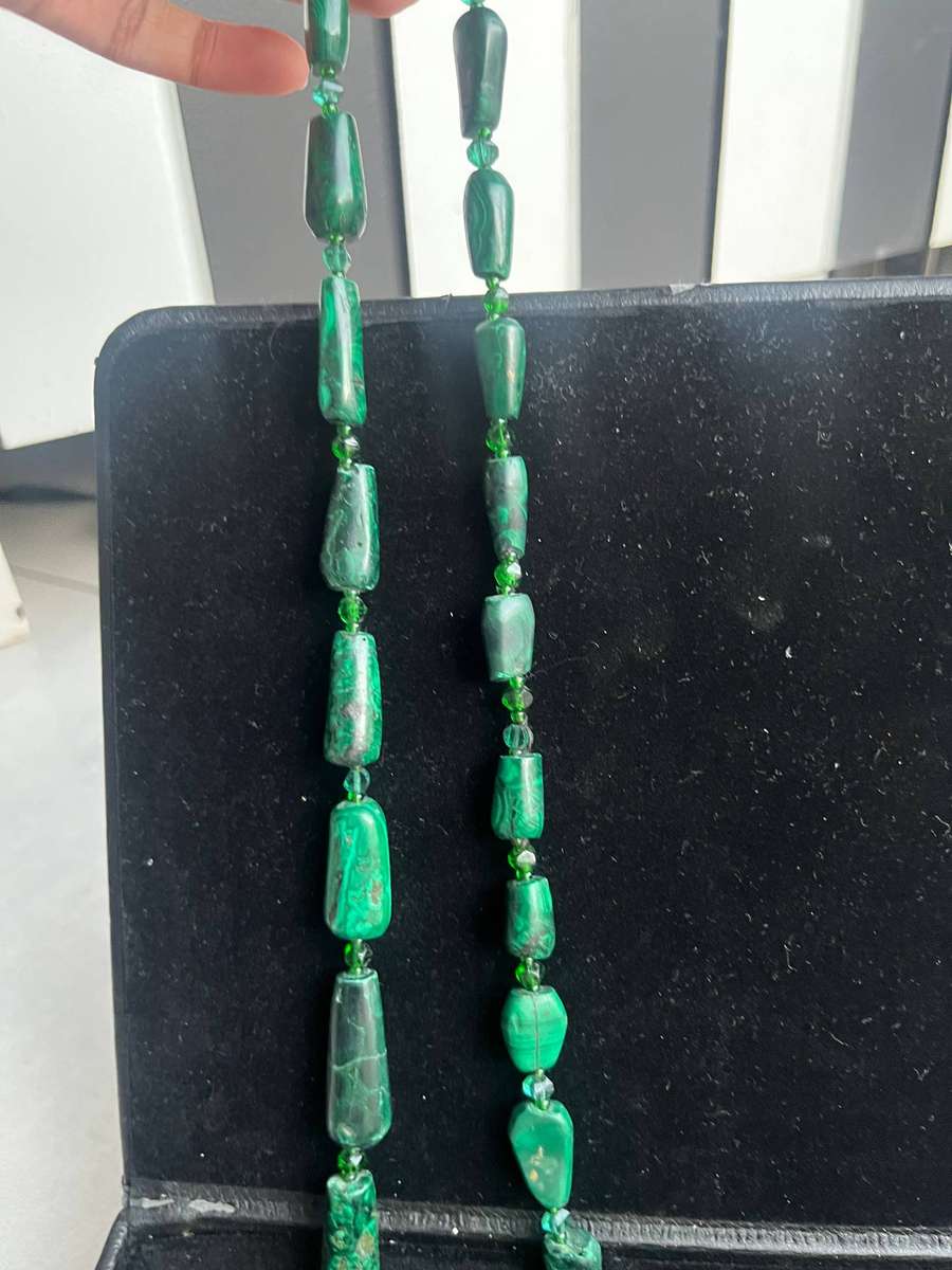 Heavy malachite necklace
