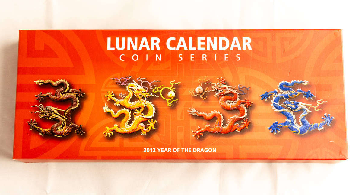Australian Lunar Calendar 2012 Year of Dragon Silver Set