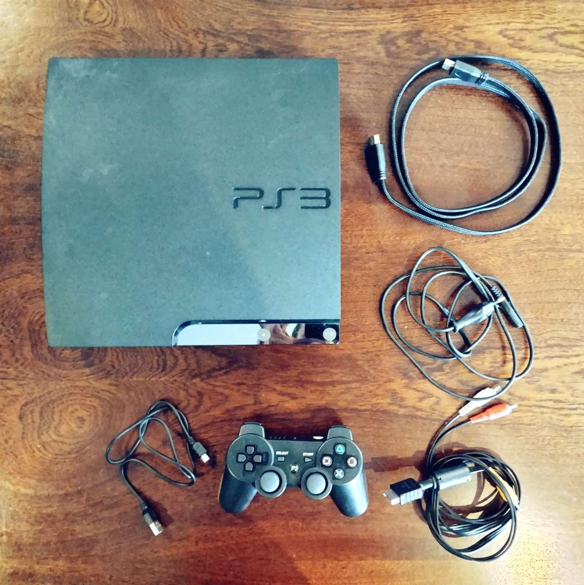 PS3 Console + Generic Controller + Cables