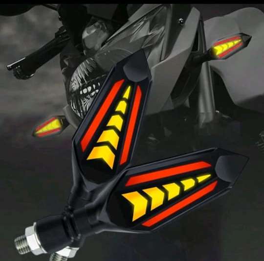 2pc Red Yellow Motorcycle LED Turn Signal Lights