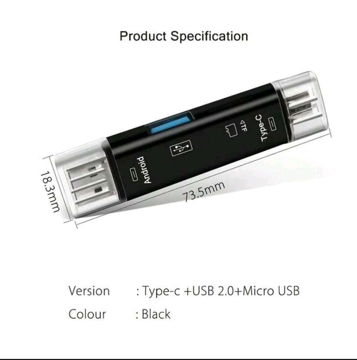Multifunctional USB 2.0 Type C 5 in 1 USB