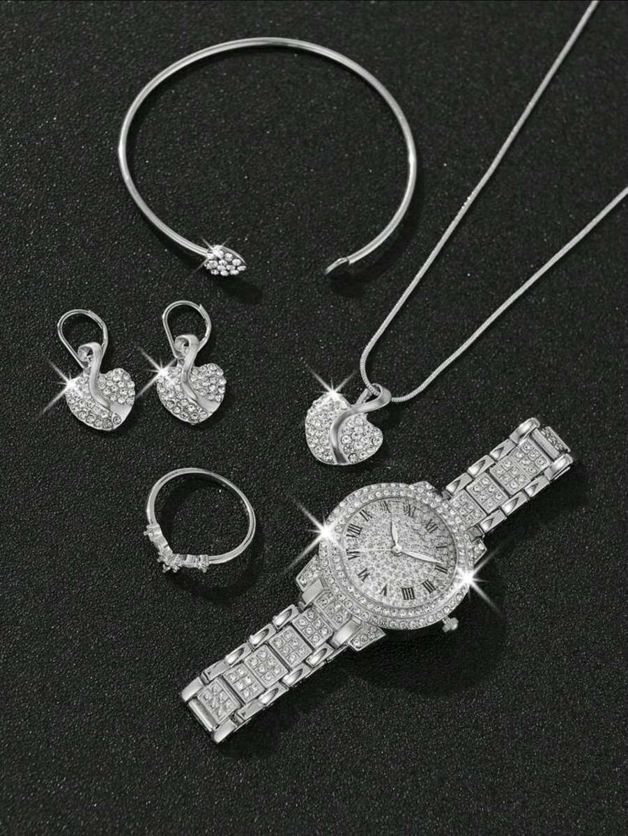 6pcs Gorgeous style women's quartz watch