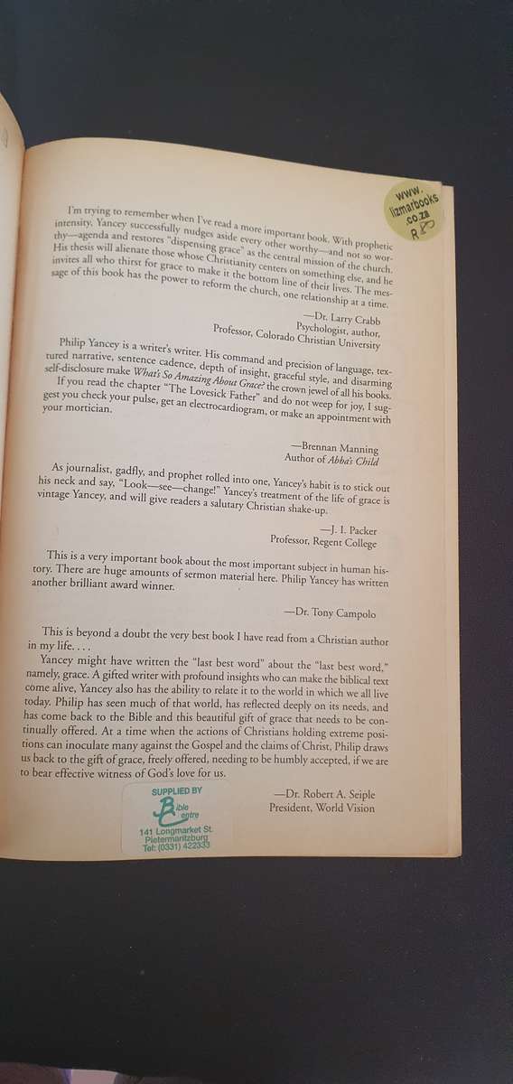 What's so amazing about Grace? Philip Yancey