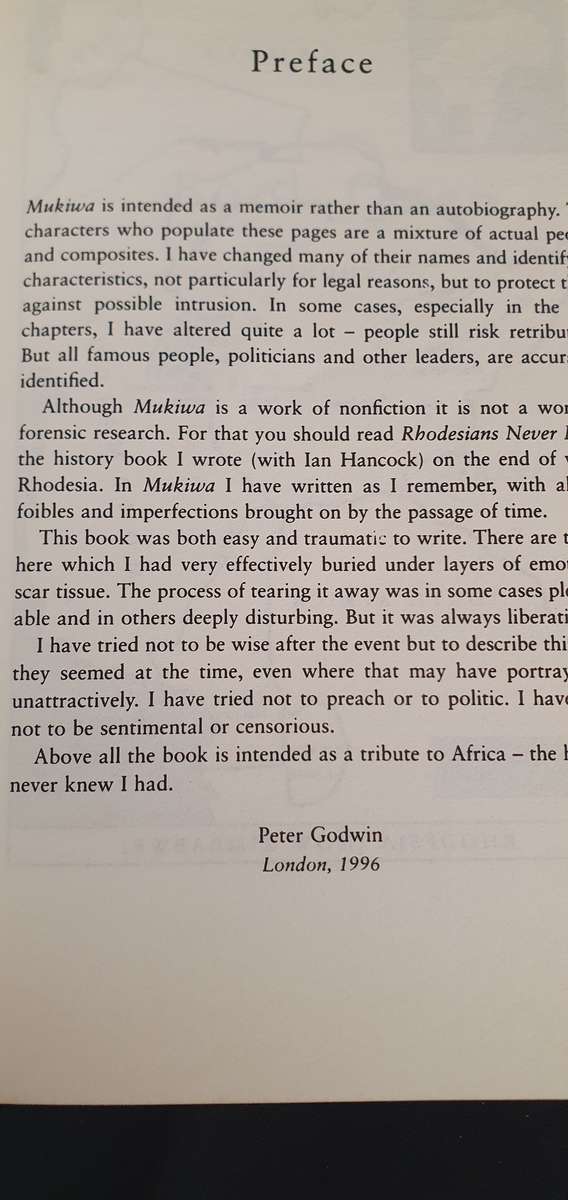 Mukiwa (a White Boy in Africa)- Peter Godwin