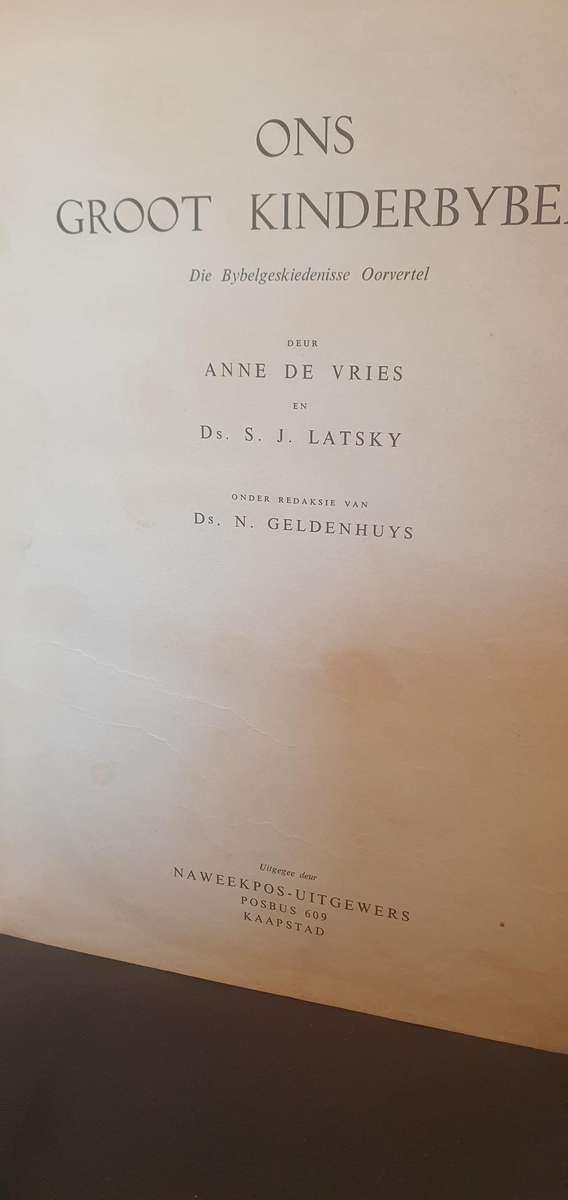 Die Groot Kinderbybel - Anne de Vries & Ds S.J Latsky