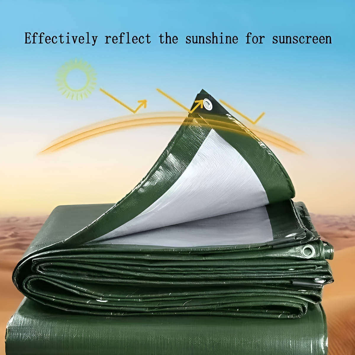 TOXIYA Multi Purpose Waterproof Cover Waterproof Poly Tarp Cover - L- ( 4m x 6m )
