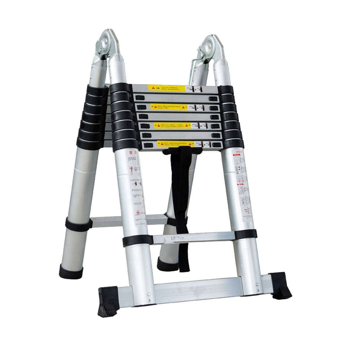 Homepola Multi-Purpose Folding Aluminium Telescopic Step Ladder 4.4 Meter