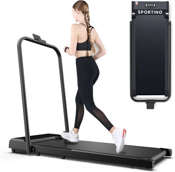 SPORTINO Walking Jogging Machine, Smartphone App/Remote Control, Dual Mode-90% new - Black
