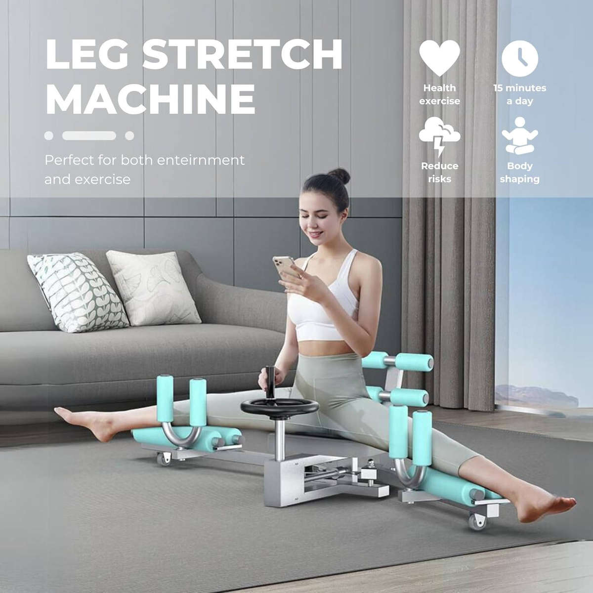TOXIYA Leg Extension Machine with Padded Seat and Backrest