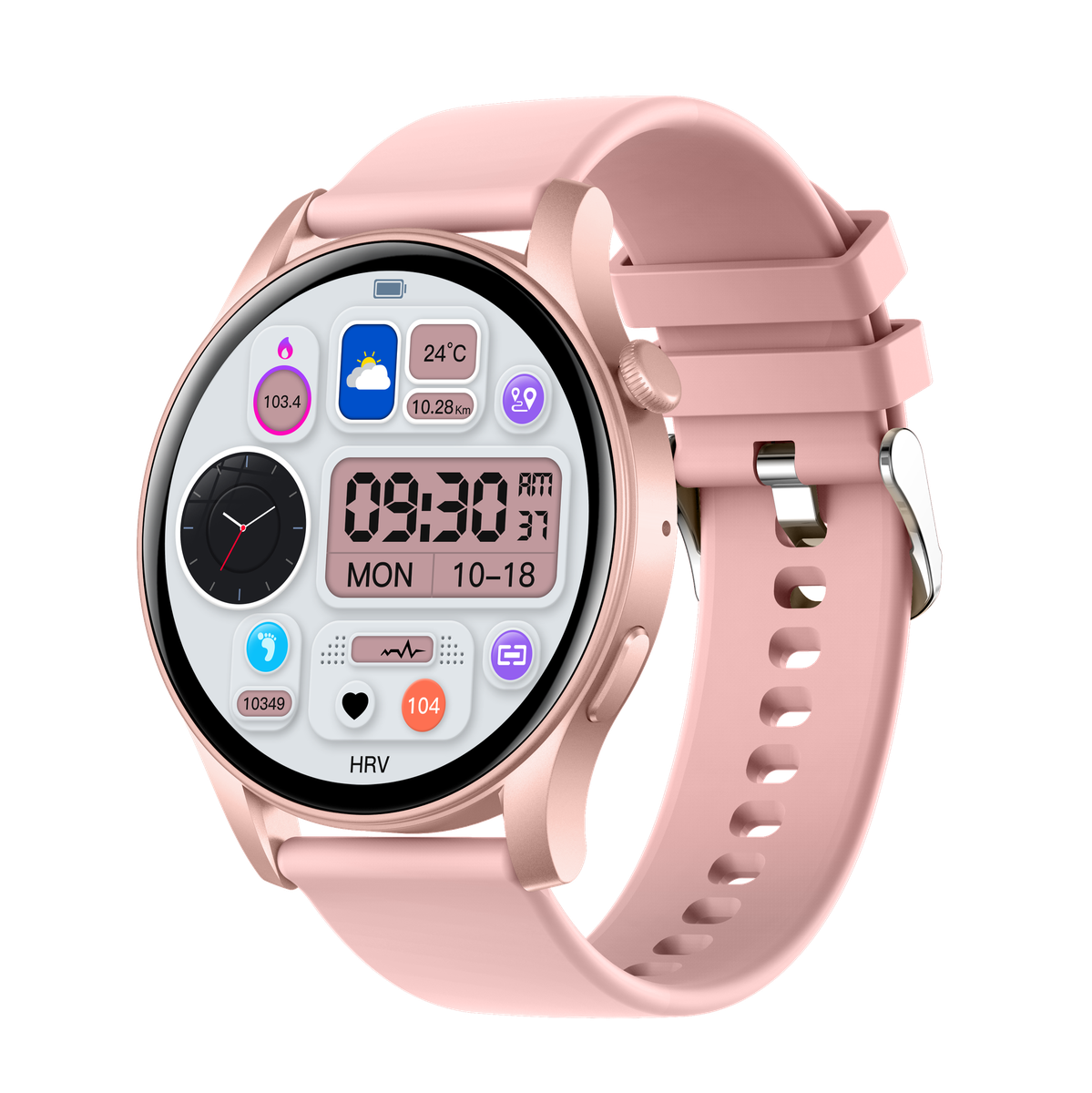 TOXIYA Ultra Smart Watch AI Assistant Sport Tracker for Android/iPhone - Pink
