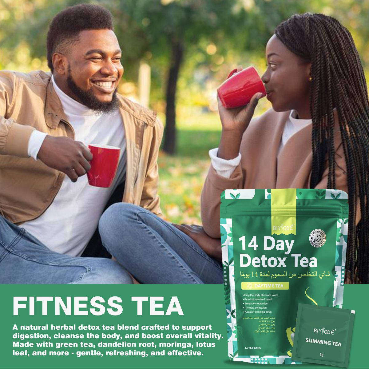 BIYODE Help the body detoxify, Promotes intestinal health, 14 Day Detox Tea