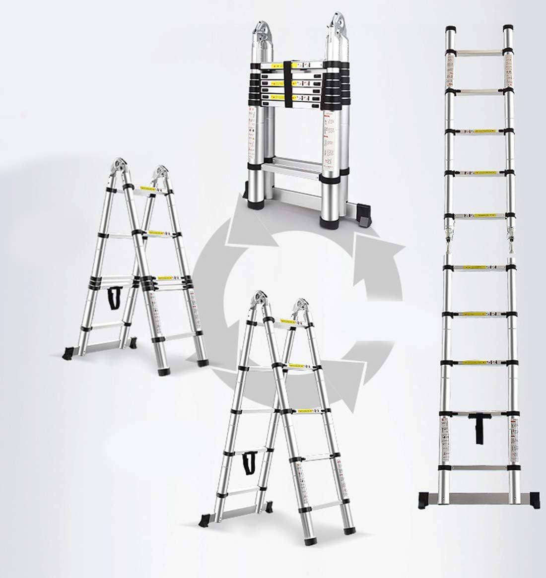 Homepola Multi-Purpose Folding Aluminium Telescopic Step Ladder 4.4 Meter