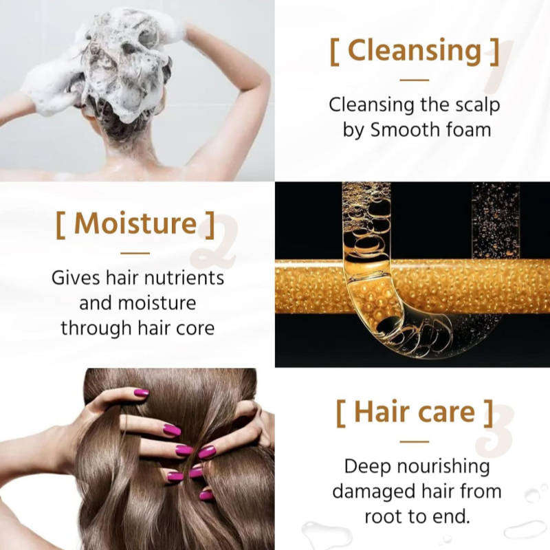 Keratine Queen Sulfate-Free Moisturizing Collagen Brazilian Gold Shampoo