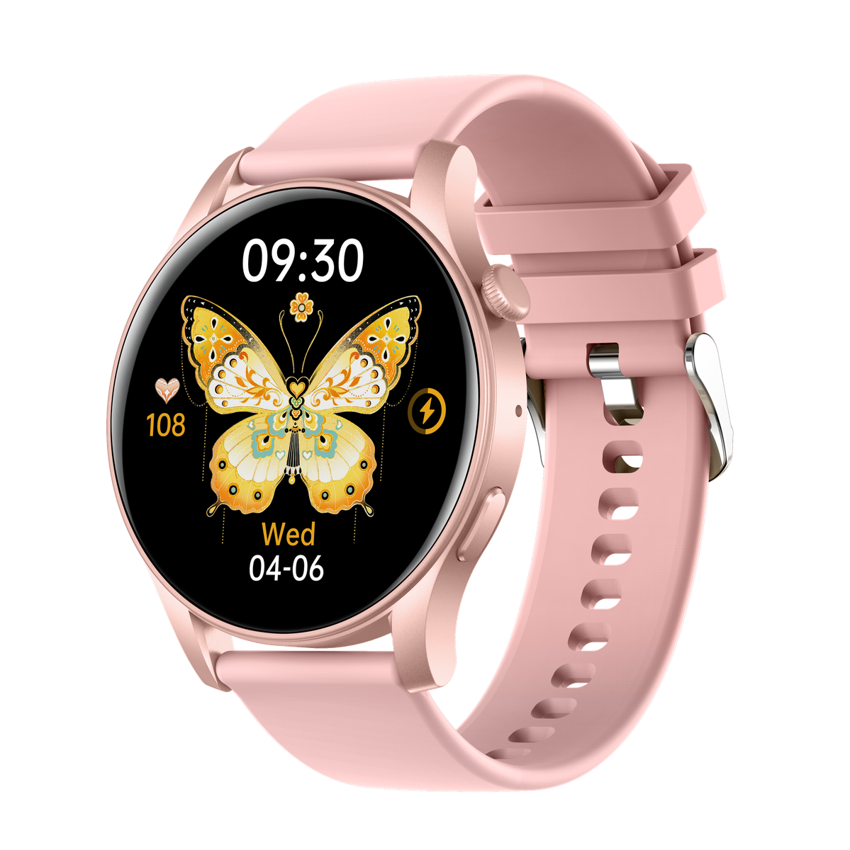 TOXIYA Ultra Smart Watch AI Assistant Sport Tracker for Android/iPhone - Pink