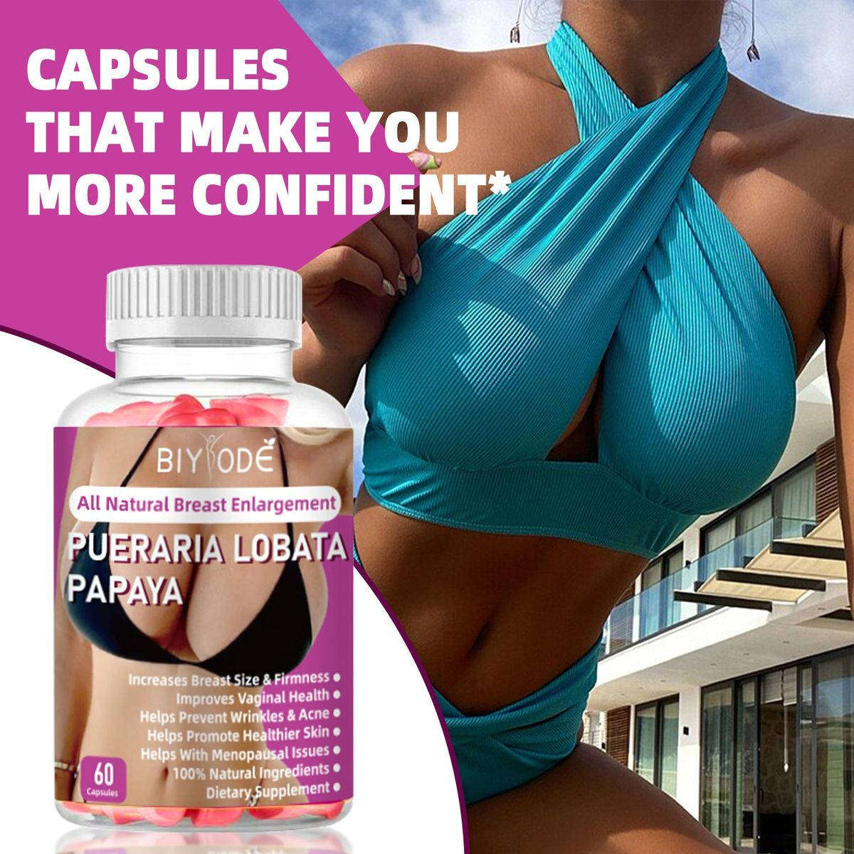 BIYODE Breast Enlargement Supplement, Breast Lift and Fullness