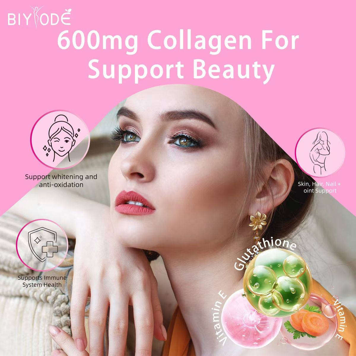 BIYODE Collagen 10 Packs Beauty Jelly, + Enhance Immunity