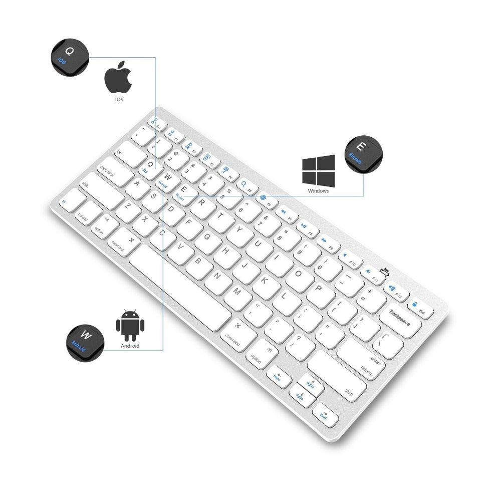 Ultra-slim Bluetooth Wireless Keyboard | Silver