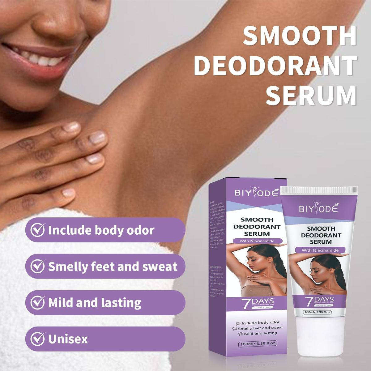 BIYODE,Smooth Deodorant Essence, 7 days allday sexy, foot and sweat odor.