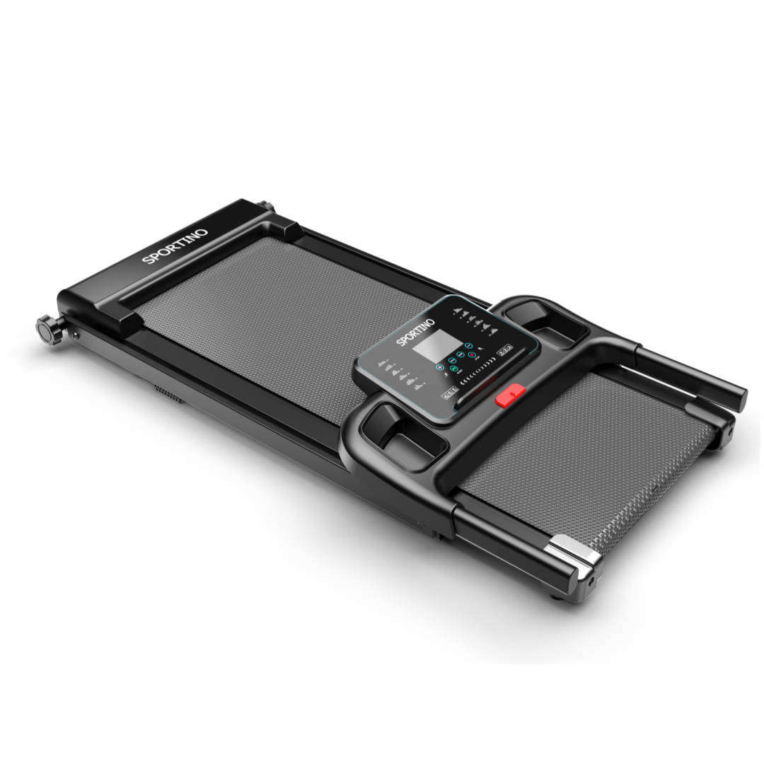 SPORTINO Treadmill with App & Button Control | 1.5HP Motor, Folds Easy - Black