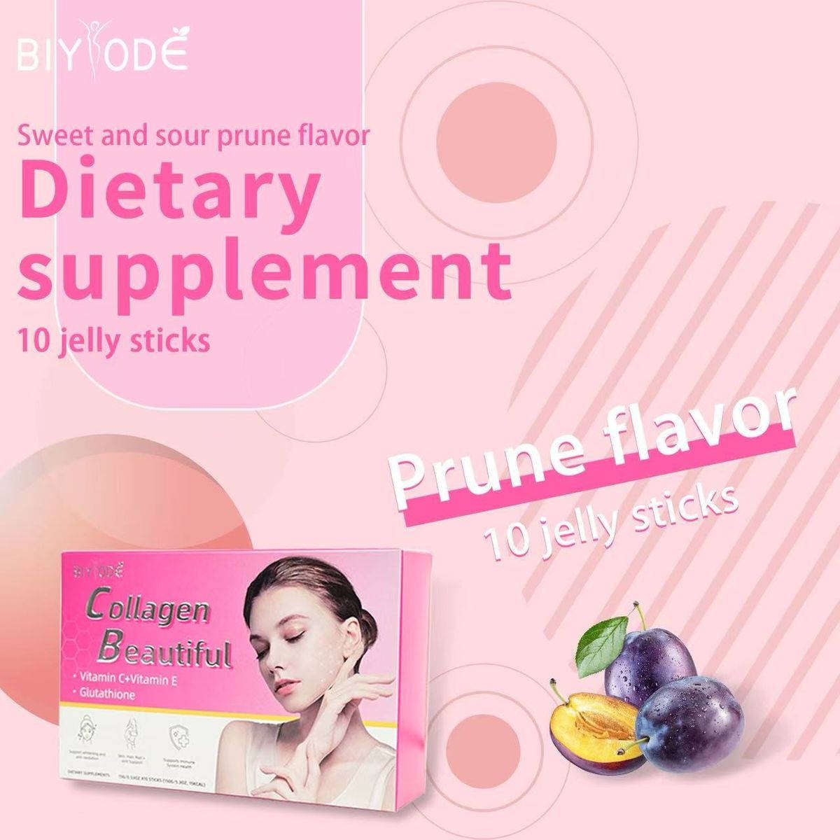 BIYODE Collagen 10 Packs Beauty Jelly, + Enhance Immunity