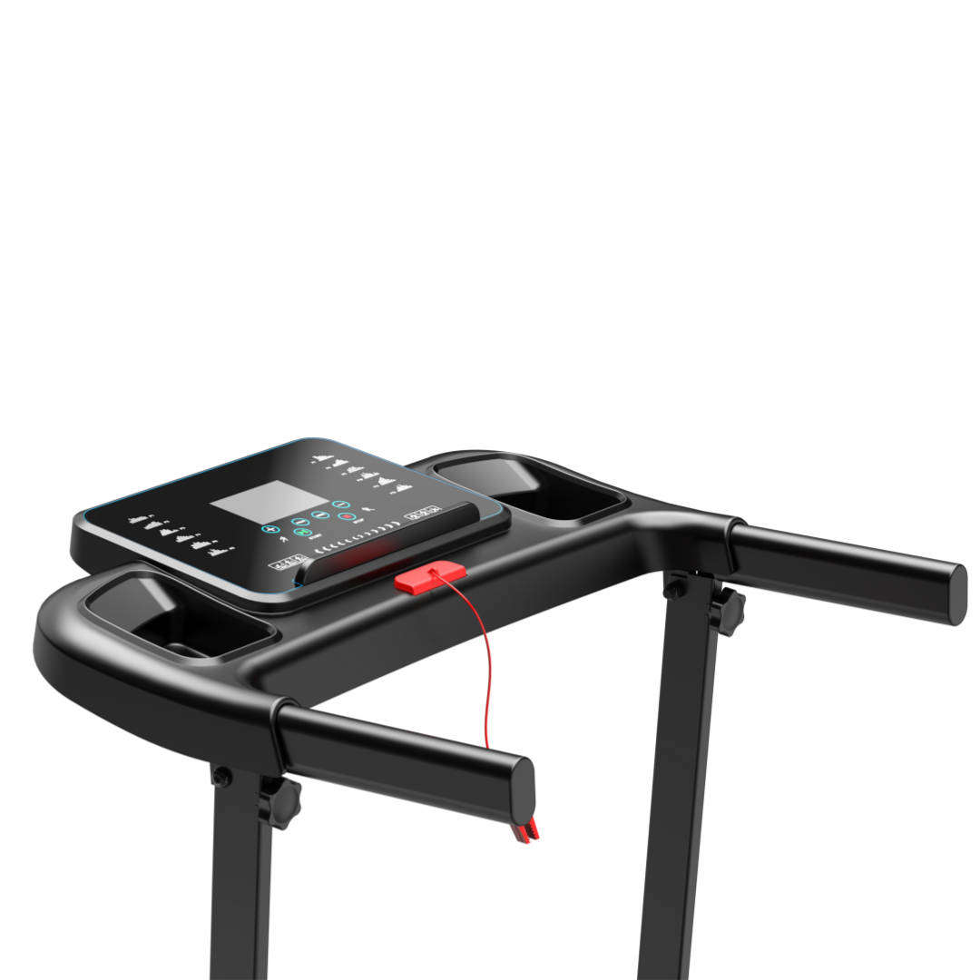 SPORTINO Treadmill with App & Button Control | 1.5HP Motor, Folds Easy - Black