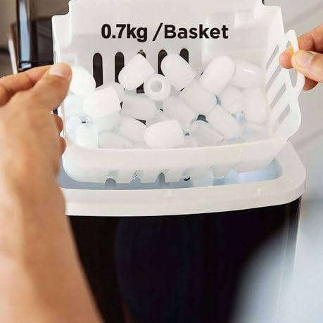 Countertop Ice Maker, Ice Maker Machine 8 Mins 9 Ice,Portable Ice Maker Machine Ice Scoop, and Baske