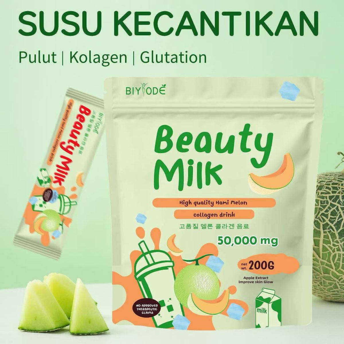 BIYODE Beauty Milk High quality Hami melon collagen 10 packs Drinks
