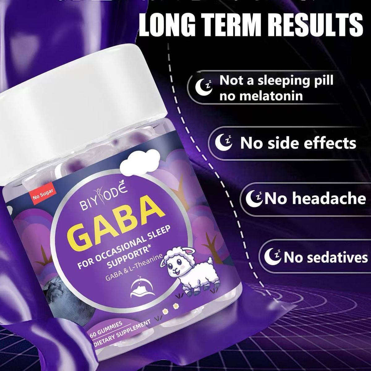 Biyode Sleep 60 Gummies Supplements for Adults Calm with GABA