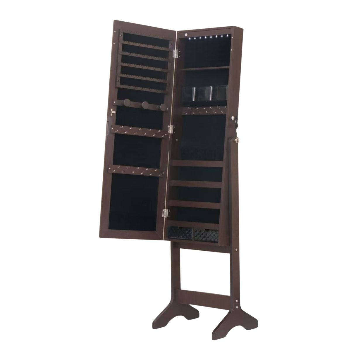 HOMEPOLA Elegant Jewellery Storage Cabinet with Full Length Mirror