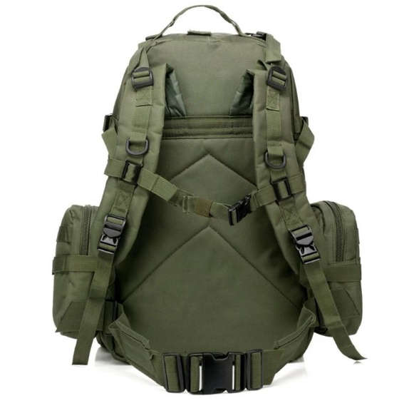 Tactical Backpack with 3 Molle Bags (55L) - Green