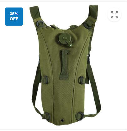 2.5L Tactical Outdoor Hydration Water Backpack Bag with Bladder - Army Green