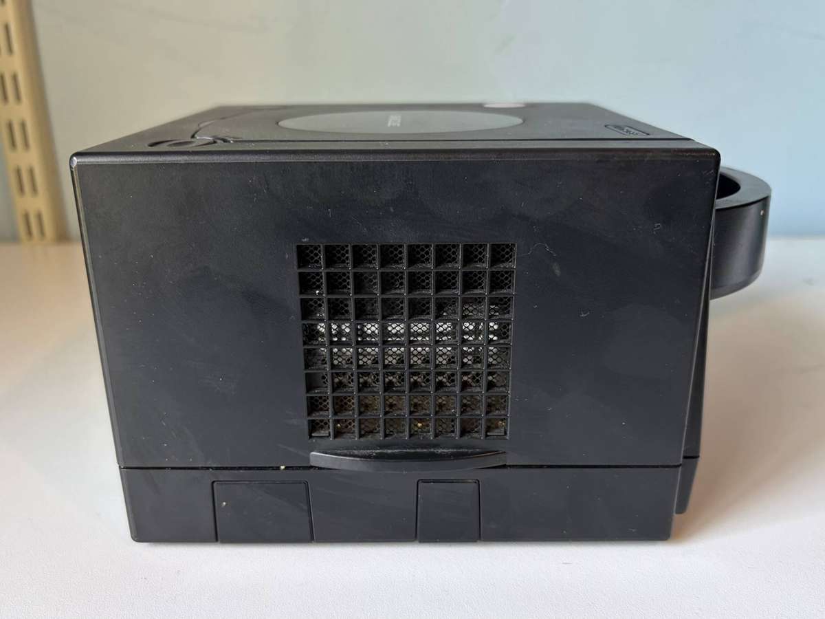 Nintendo Gamecube Black Console with Cables, one controller and one third party Memory Card
