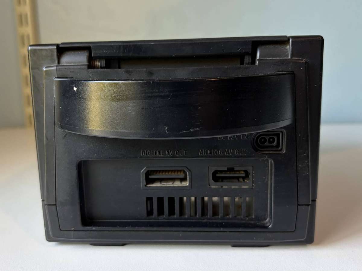 Nintendo Gamecube Black Console with Cables, one controller and one third party Memory Card