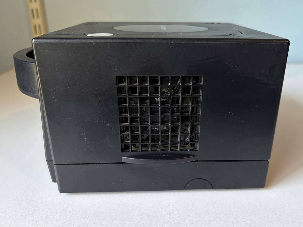 Nintendo Gamecube Black Console with Cables, one controller and one third party Memory Card