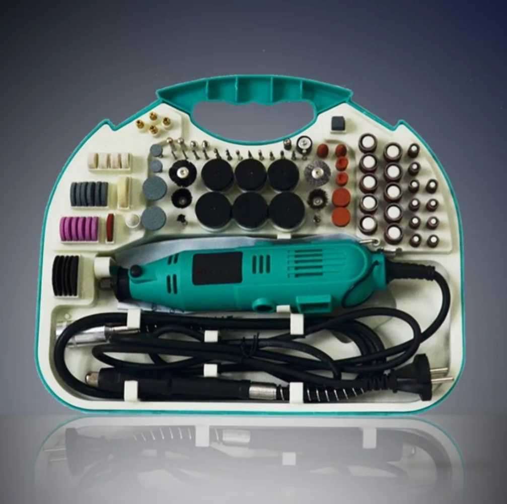 130W Rotary Tool With 211 Piece Accessories & Flexible Shaft Tool Kit