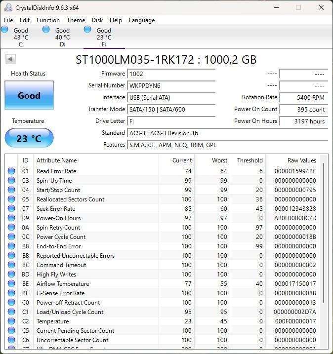 Seagate 1Tb Moblile HDD